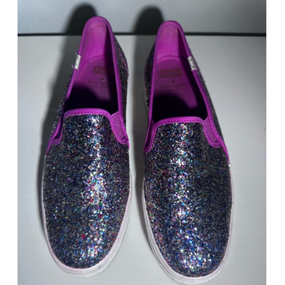 Kate Spade and Keds Multicolored Glitter Slip Ons - Picture 1 of 9